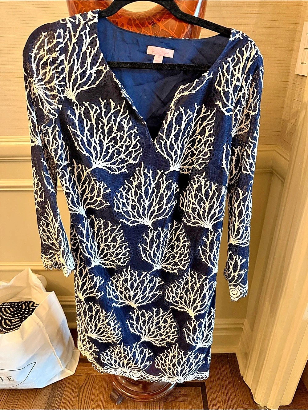 Lilly Pulitzer Wendy Dress Blue & White Mini Dress Size 12